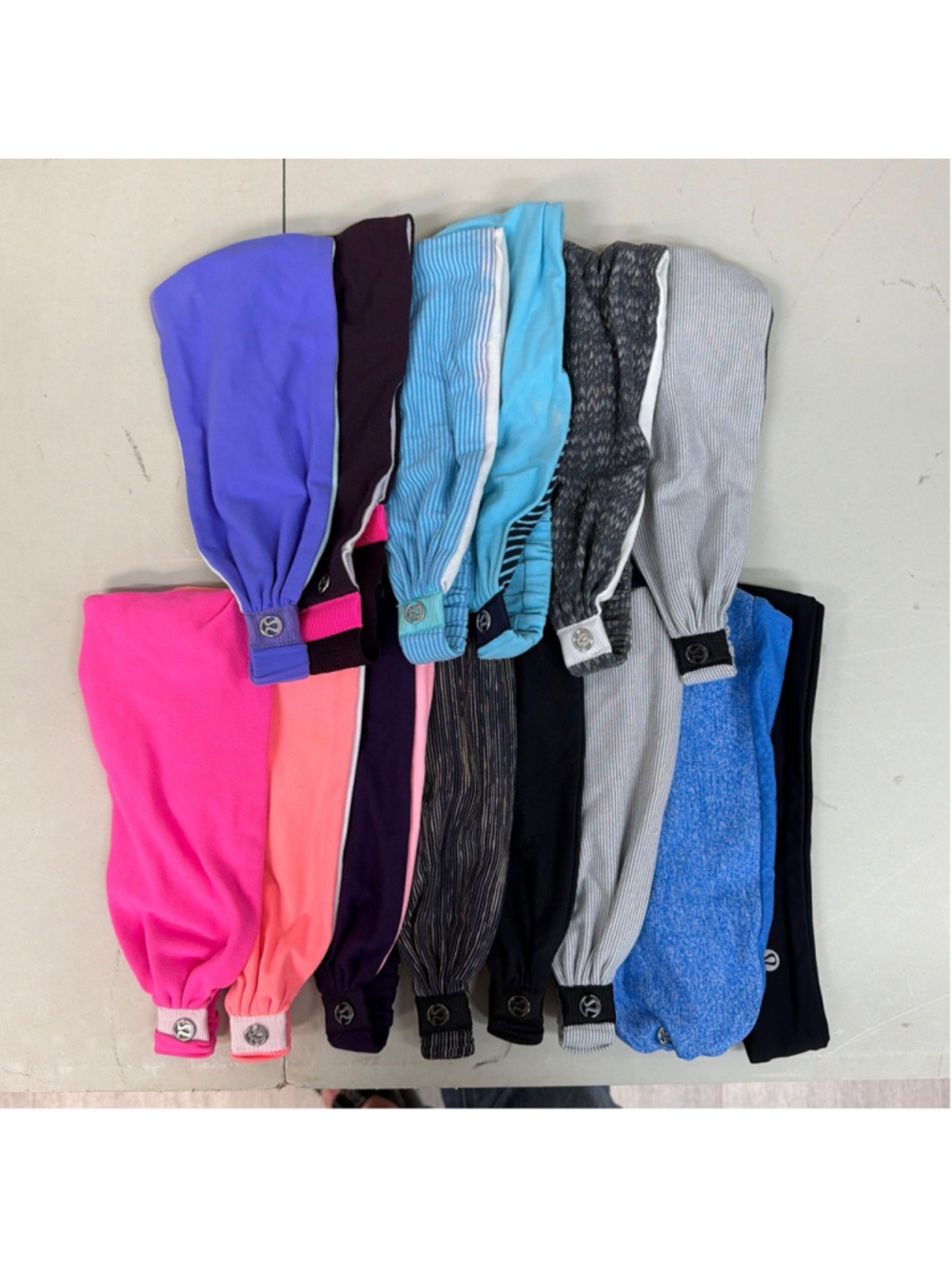 Lot of 14 Lululemon Multicolor Reversible Headbands!